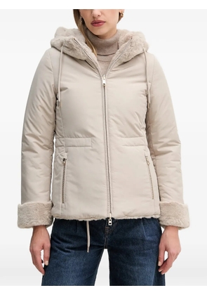 Geox Kaula hooded faux fur jacket - Neutrals