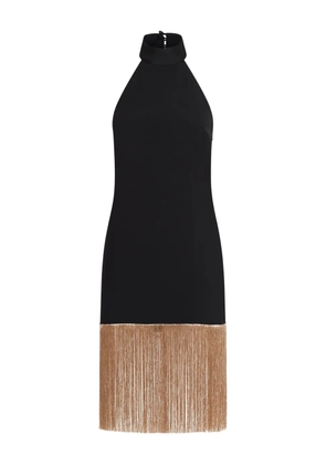 Taller Marmo Berlin halterneck fringed mini dress - Black