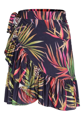 Lygia & Nanny ruffled wrap short skirt - Blue