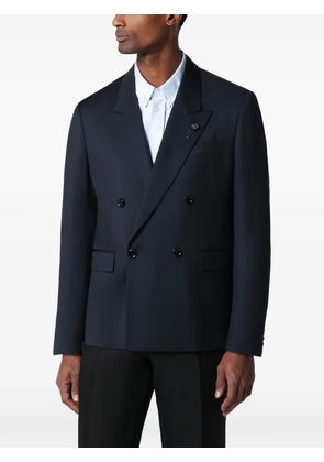 Lardini wool double-breasted jacket - Blue