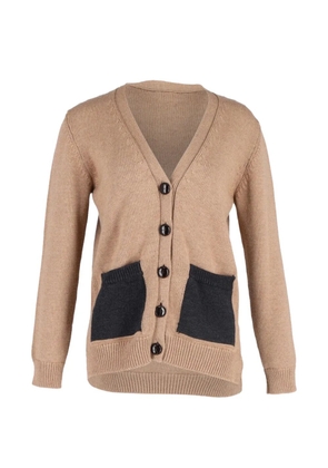 GANNI button pocket cardigan - Neutrals