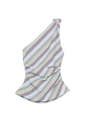 Faithfull the Brand one-shoulder striped blouse - Green