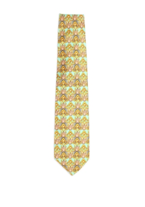 Versace Pre-Owned Medusa-motif silk tie - Green