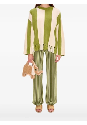 Simon Miller Faye striped tassel sweater - Brown