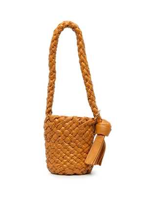 Bottega Veneta Pre-Owned 2012-2025 Small Calfskin Intreccio Kalimero bucket bag - Brown