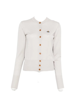 Vivienne Westwood logo-detail buttoned cardigan - Grey