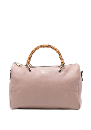 Gucci Pre-Owned 2016-2025 Medium Calfskin Bamboo Shopper Boston Bag satchel - Pink