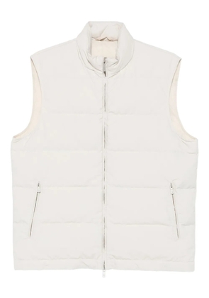 Eleventy quilted zip-front vest - Neutrals