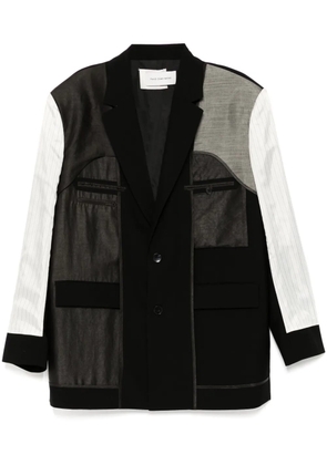 Feng Chen Wang patchwork blazer - Black