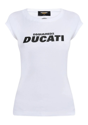 DSQUARED2 x Ducati cap-sleeve T-shirt - White
