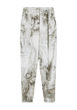 Giorgio Armani pleat-detail tie-dye trousers - Neutrals