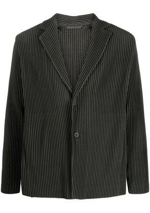 Homme Plissé Issey Miyake single-breasted pleated blazer - Green