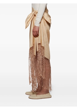 diotima fringed midi skirt - Neutrals