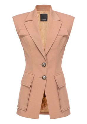 PINKO single-breasted twill waistcoat - Neutrals