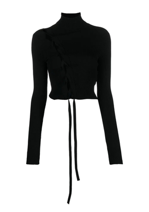 Ssheena roll-neck ribbed jumper - Black