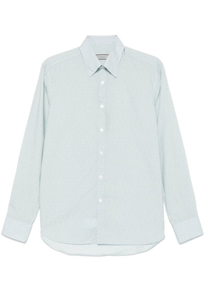 Canali leaf-print shirt - Blue