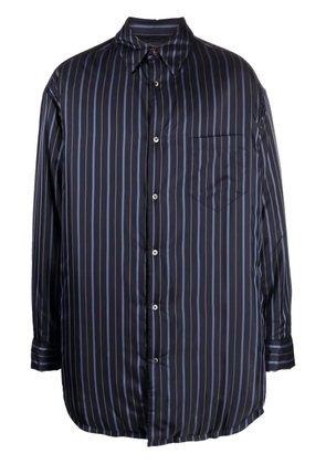 Maison Margiela striped padded shirt - Blue