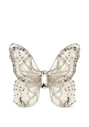 Jennifer Behr Absolem crystal butterfly hair clip - White
