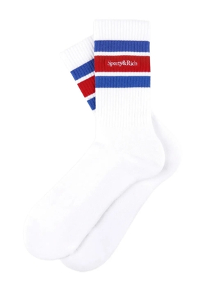 Sporty & Rich Seif logo socks - White