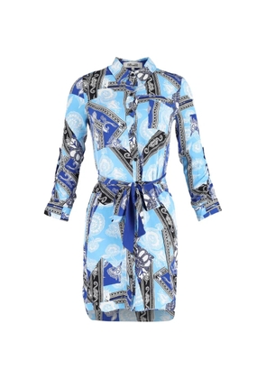 Diane Von Furstenberg Vintage printed shirt midi dress - Blue
