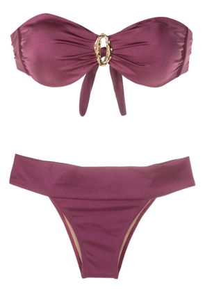 Brigitte strapless mid-rise bikini - Purple