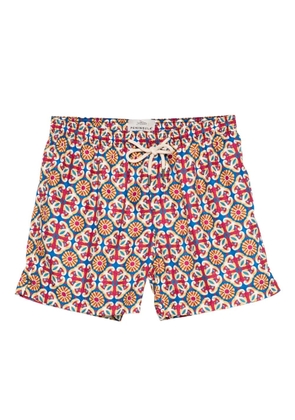 PENINSULA SWIMWEAR geometric-pattern swim shorts - Blue