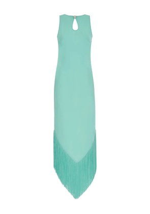 Taller Marmo Taormina keyhole-neck fringe maxi dress - Blue