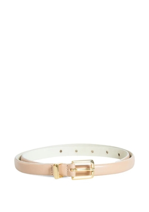 Isolda Babaçu leather buckle belt - Neutrals