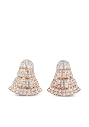 De Grisogono 18K rose gold Ventaglio diamond-embellishment earrings