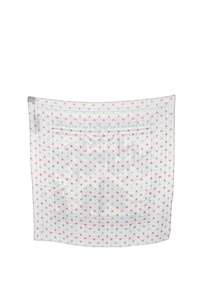 Hermès Pre-Owned 2021-2025 Sangles En Zig Zag Pois Rainbow Silk Acetate Scarf scarves - Blue