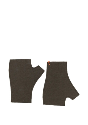 Barena logo-patch gloves - Green