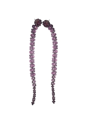 Simone Rocha crystal flower-detail earrings - Purple