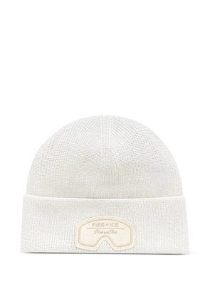 BOGNER FIRE+ICE goggle patch beanie - White