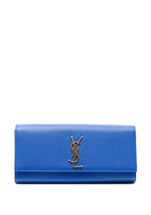 Saint Laurent Pre-Owned 2014 Grain De Poudre Monogram Cassandre clutch bag - Blue