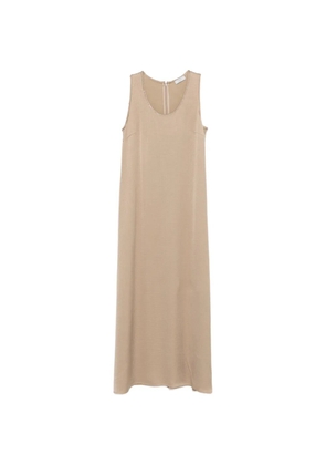 Peserico embellished-neck sleeveless midi dress - Neutrals
