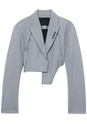 HELIOT EMIL asymmetric virgin-wool blazer - Grey