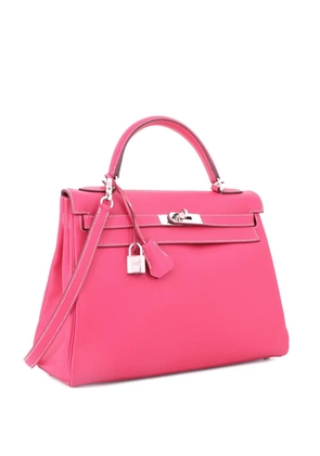 Hermès Pre-Owned Kelly Handbag Pink Epsom with Palladium Hardware 32 satchel