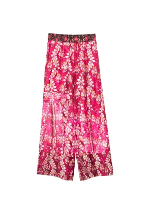 Pierre-Louis Mascia flora-print palazzo pants - Pink