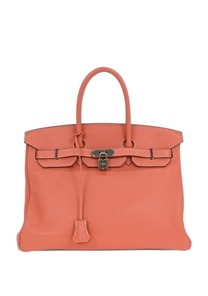 Hermès Pre-Owned 2013 35 Birkin Clemence leather tote bag - Orange