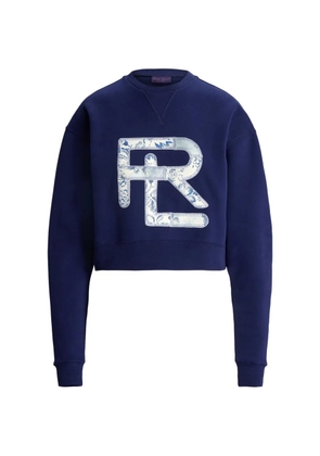 Ralph Lauren Collection floral graphic cropped sweater - Blue