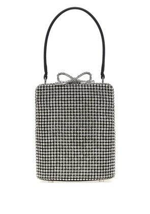 Self-Portrait Crystal Fishnet tote bag - Grey