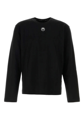 Marine Serre long-sleeve cotton T-shirt - Black