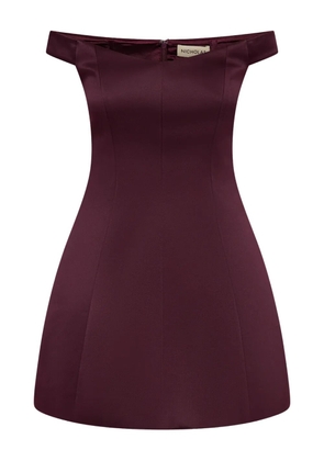 Nicholas Lilly off-shoulder mini dress - Purple