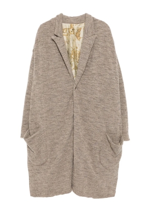 CHIAHUNG SU dyed wool coat - Brown