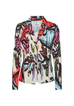 Henrik Vibskov plissé floral jacket - Neutrals