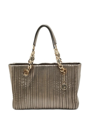 Bvlgari Pre-Owned Monte Plisse leather tote bag - Grey
