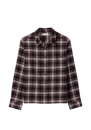 Calvin Klein long-sleeved checked shirt - Brown