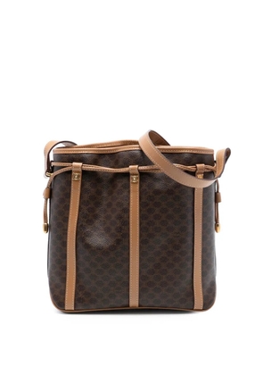 Celine Pre-Owned 2010 Macadam Coated Canvas Drawstring crossbody bag - Brown