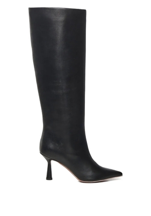 Giuliano Galiano 80mm pointed-toe calfskin boots - Black