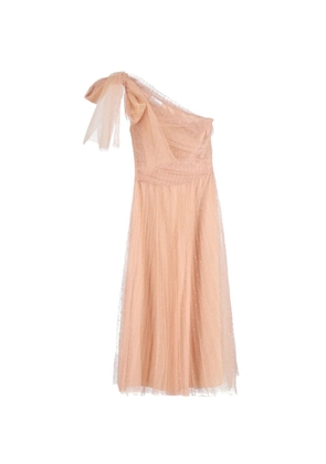 Red Valentino Vintage pleated one-shoulder dress - Neutrals